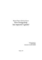 Реферат 'How Foreign Help Has Impacted Uganda?', 1.