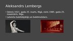 Презентация 'Baletmeistars Aleksandrs Lembergs un Latvijas balets', 2.