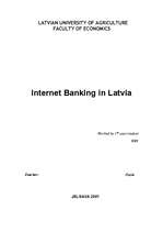 Эссе 'Internet Banking in Latvia', 1.
