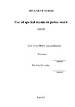 Реферат 'Use of Special Means in Police Work', 1.