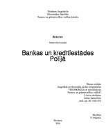 Реферат 'Bankas un kredītiestādes Polijā', 1.