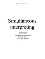 Реферат 'Simultaneous Interpreting', 1.
