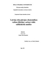 Эссе 'Latvija citu pārejas ekonomikas valstu (Baltijas valstu) vidū: salīdzinošā analī', 1.