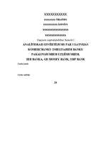 Реферат 'Analītisks izvērtējums par trīs Latvijas komercbanku sniegtajiem pakalpojumiem', 1.