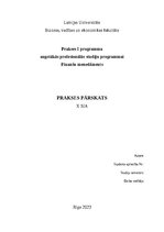 Отчёт по практике 'Finanšu menedžments', 1.