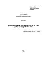 Конспект 'Eiropas integrācijas programma attiecībā uz 2004.gada 1.maija paplašināšanos', 1.