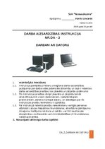 Образец документа 'Darba aizsardzības instrukcija darbam ar datoru', 1.