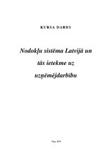 Реферат 'Nodokļu sistēma Latvijā un tās ietekme uz uzņēmējdarbību', 1.