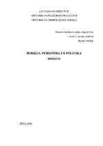 Реферат 'Perikls: personība un politika', 1.