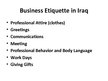 Презентация 'Business Etiquette in Iraq', 4.