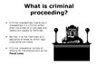 Презентация 'Criminal Proceedings', 2.