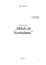 Реферат 'Mišels de Nostradams', 1.