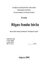 Реферат 'Rīgas Fondu birža', 1.