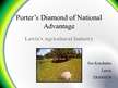 Презентация 'Porter’s Diamond of National Advantage. Latvia’s Agricultural Industry', 1.