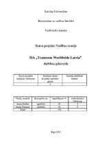 Реферат 'SIA "Transcom Worldwide Latvia" darbības pilnveide', 1.