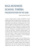 Эссе 'Presentation of My Job', 1.