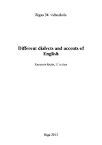 Реферат 'Different Dialects and Accents of English', 1.