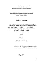 Реферат 'Ārējās tirdzniecības struktūra un dinamika Latvijā – eksporta analīze 2000.–2006', 1.