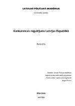 Реферат 'Konkurences regulējums Latvijas Republikā', 1.