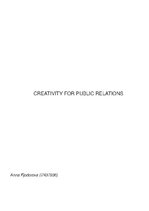 Эссе 'Creativity for Public Relations', 1.