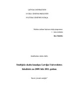 Эссе 'Studējošo skaita izmaiņas Latvijas Universitātes fakultātēs no 2009. līdz 2011.g', 1.