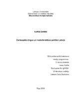 Реферат 'Darbaspēka tirgus un nodarbinātības politika Latvijā', 1.