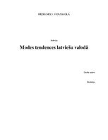 Реферат 'Modes tendences latviešu valodā', 1.