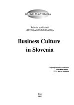 Реферат 'Business Culture in Slovenia', 1.