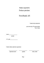 Отчёт по практике 'Prakses pārskats uzņēmumā a/s "Swedbank"', 1.