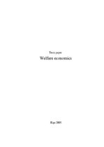 Реферат 'Welfare Economics', 1.