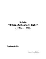 Реферат 'Johans Sebastians Bahs', 1.