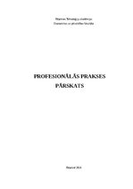 Отчёт по практике 'Profesionālās prakses pārskats', 1.