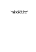 Реферат 'Latvijas politiskā sistēma: VDK darbība Latvijā', 1.