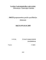 Реферат 'OKCIS programmatūras prasību specifikācijas dokuments', 1.