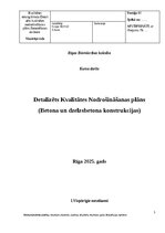 Отчёт по практике 'Detalizēts Kvalitātes Nodrošināšanas plāns Betona un dzelzsbetona konstrukcijas', 1.