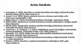 Презентация 'Monolīts pret saliekamo dzelzsbetonu', 14.