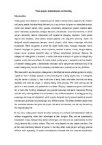 Эссе 'Video games: entertainment and learning', 1.
