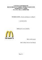 Реферат 'Zīmola "McDonald’s" attīstība', 1.