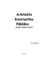 Реферат 'Arhitekts Konstantīns Pēkšēns', 1.