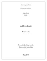 Отчёт по практике 'A/s "Swedbank"', 1.
