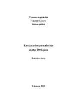 Реферат 'Latvijas ceļotāju statistikasanalīze 2002.gadā', 1.
