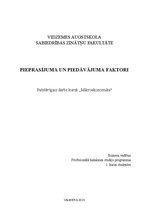 Реферат 'Pieprasījuma un piedāvājuma faktori', 1.