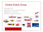 Реферат 'Analysis of Simba Dickie Group Enterprise', 11.