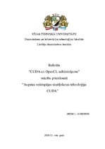 Реферат 'CUDA un OpenCL salīdzinājums', 1.