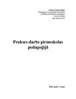 Отчёт по практике 'Prakses darbs pirmsskolas pedagoģijā', 1.