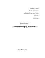 Конспект 'Academic Singing Technique', 1.