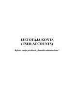 Реферат 'Lietotāja konts - user accounts', 17.