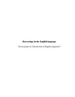 Конспект 'Borrowings in the English Language', 1.