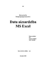 Реферат 'Datu aizsardzība MS Excel', 1.