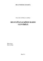 Реферат 'Regulēšanas ķēdes radio uztvērējā', 1.